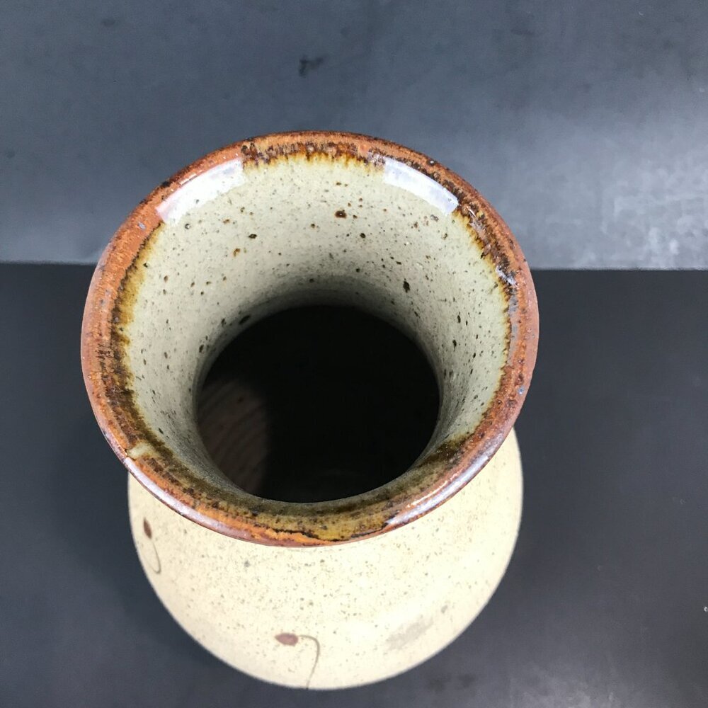 Mexican Art Pottery Vase, 10" x 5", Tonala Mexico - Picture 2 of 4